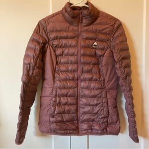 Womens Burton Lyndon Evergreen Synthetic Down Collar Jacket Rose Brown XS.